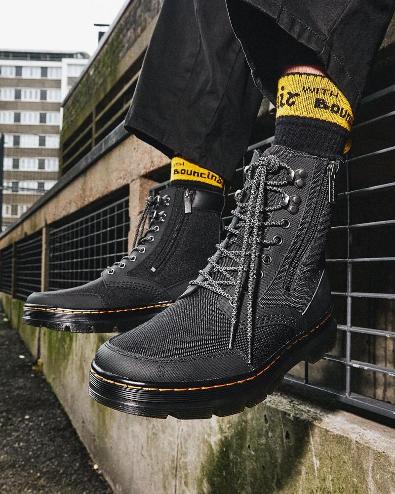 Black Men's Dr Martens Combs Zip Casual Boots | CA 465HAP